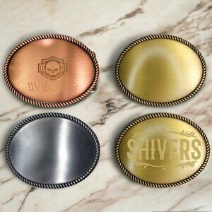 Personalized Belt Buckle - Antique Silver - Copper - Bronze  Belt Buckle